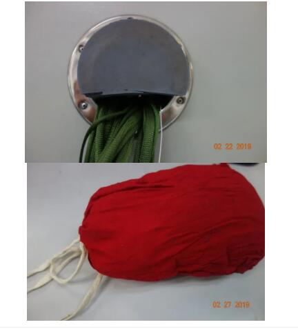 圖2(左)測試電纜密封不嚴（yán）示意圖；圖（tú）3(右) 軟體堵頭示意