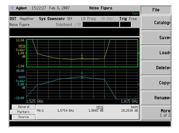 天（tiān）線（xiàn）低噪聲放大器噪聲係數（shù）測試圖
